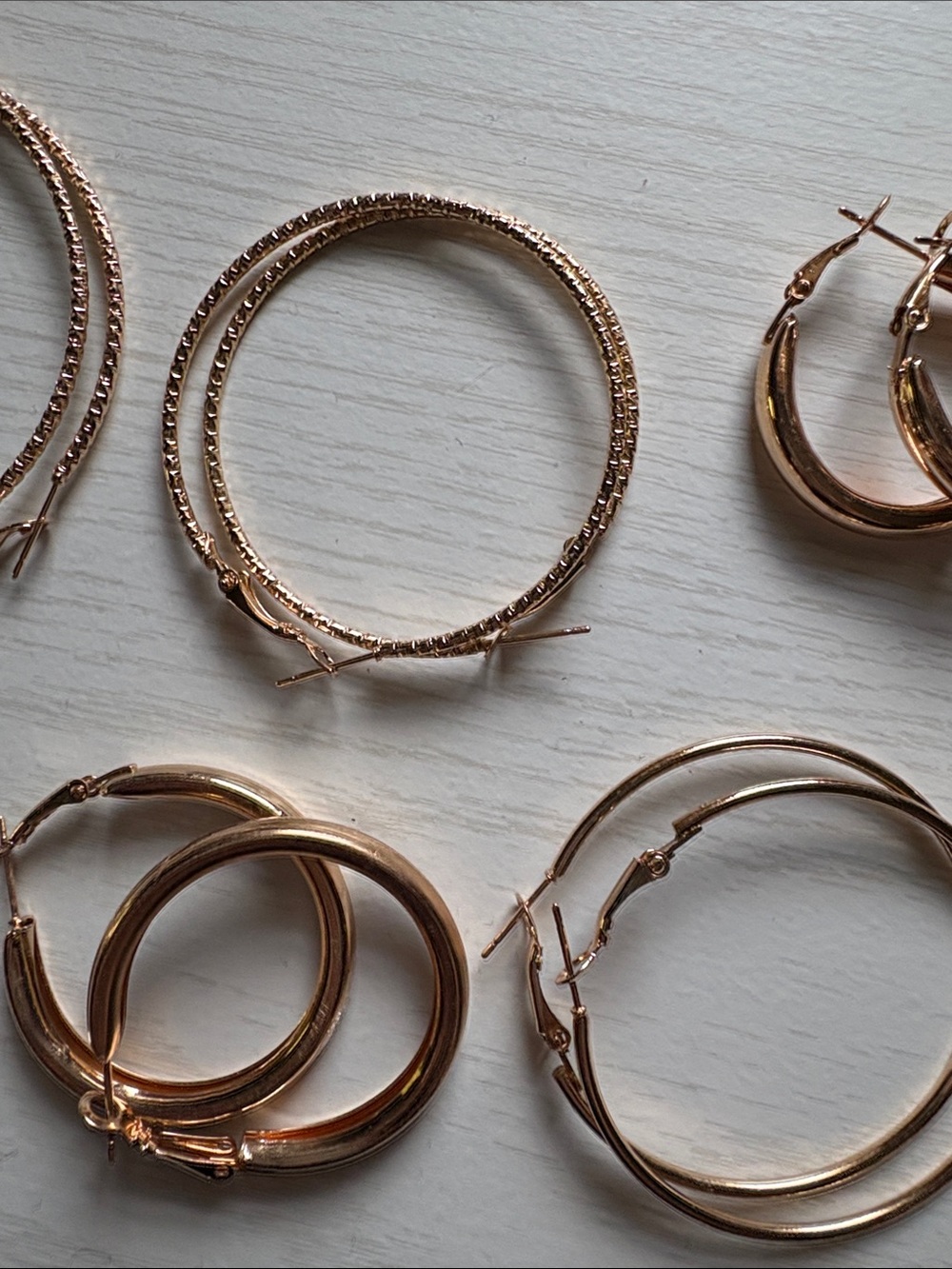 Gold-Tone Hoop Earring Set - Picture 3 of 5